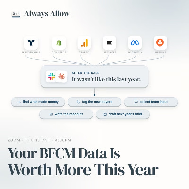 Your BFCM Data Is Worth More This Year event cover