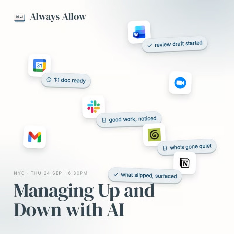 Managing Up and Down with AI event cover