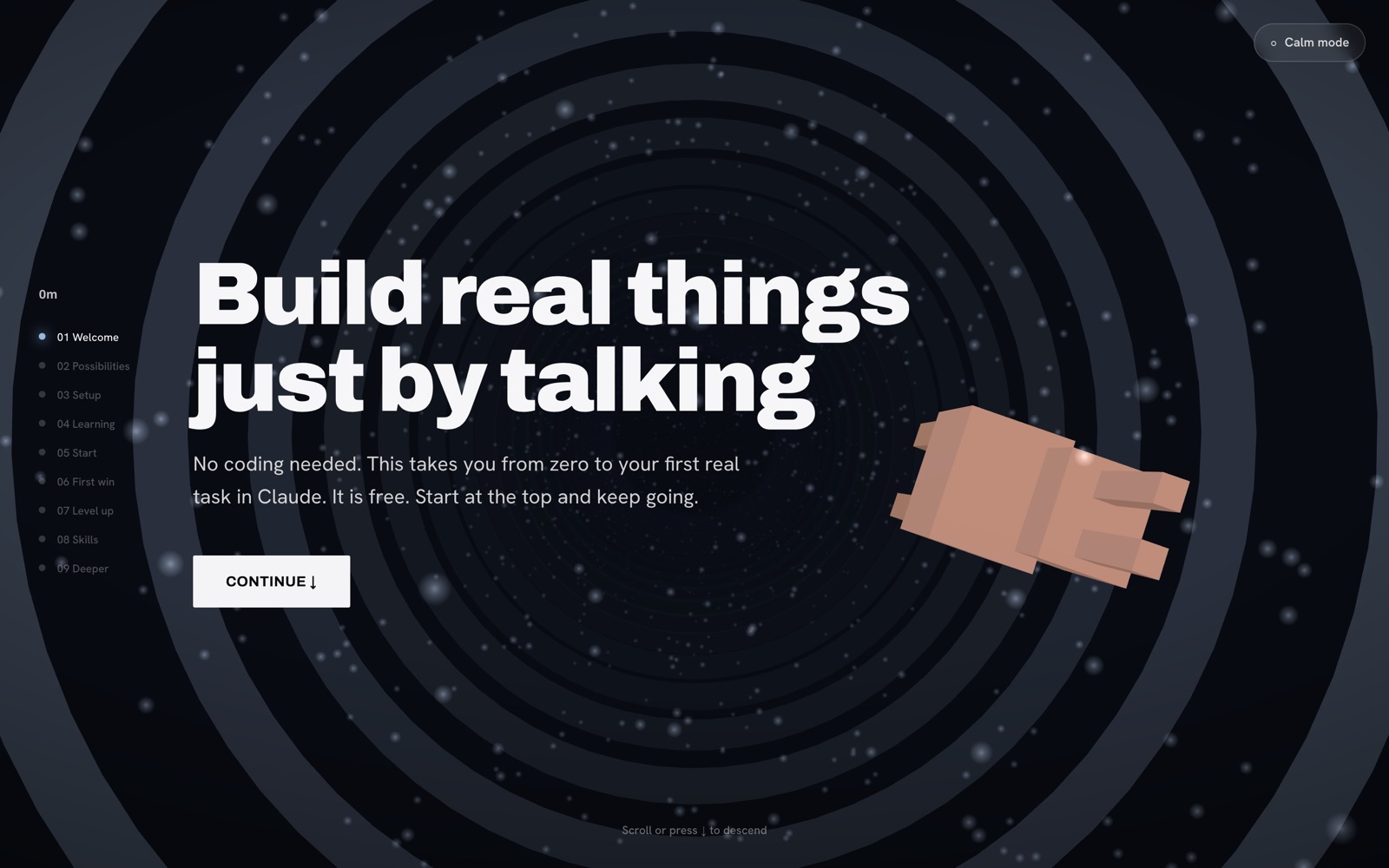 The top of the rabbit hole: level 01, Build real things just by talking